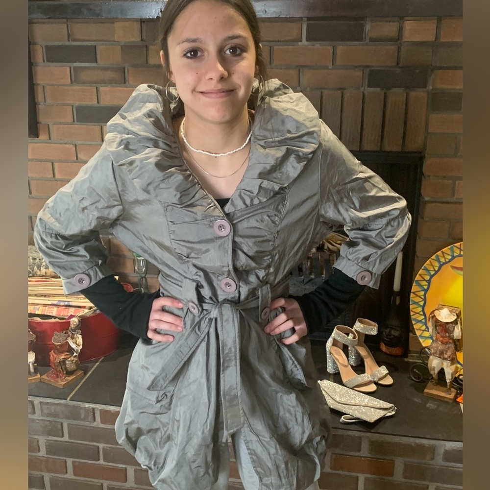 Grey  fooler sleeve jacket . XS